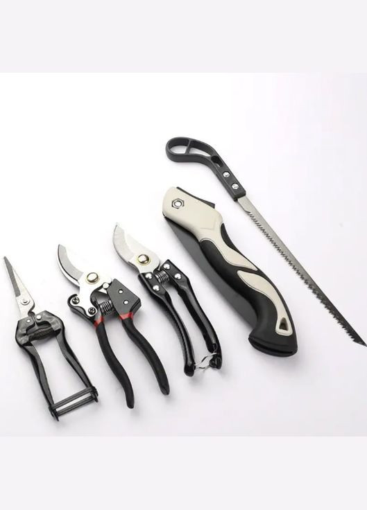 Садовий набір інструментів 5 в 1 з ножицями, секаторами та пилкою Garden Set SK-5 No Brand (323144357)