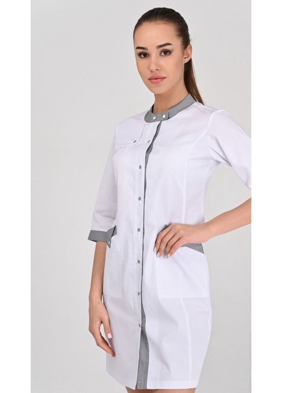 Халат медицинский "Мия" (Серая вкладка) No Brand (360804463)