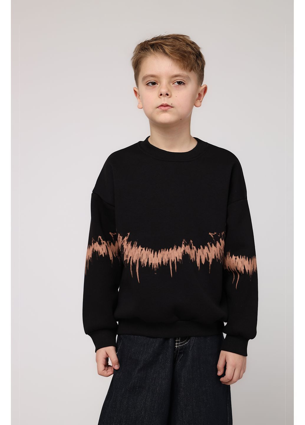 Yuki свитшот для мальчика цвет черный cb-00284526 черный футер