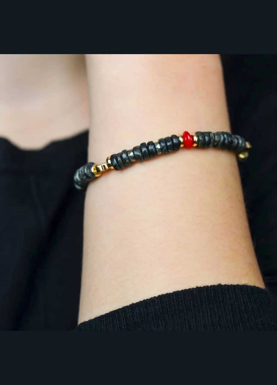 Браслет натуральный Змеевик+Пирит+Коралл+Жемчуг+Жадеит, фур-ра гип-ный сплав цвет золото d-6х4мм+- L-18-23см No Brand браслет (302810323)