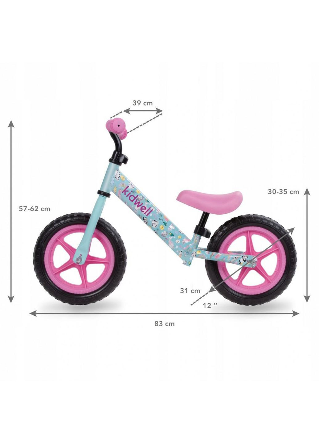 Биговел детский Rebel fanny land Розовый с голубым (ROBIREB12A0) Kidwell (332983756)