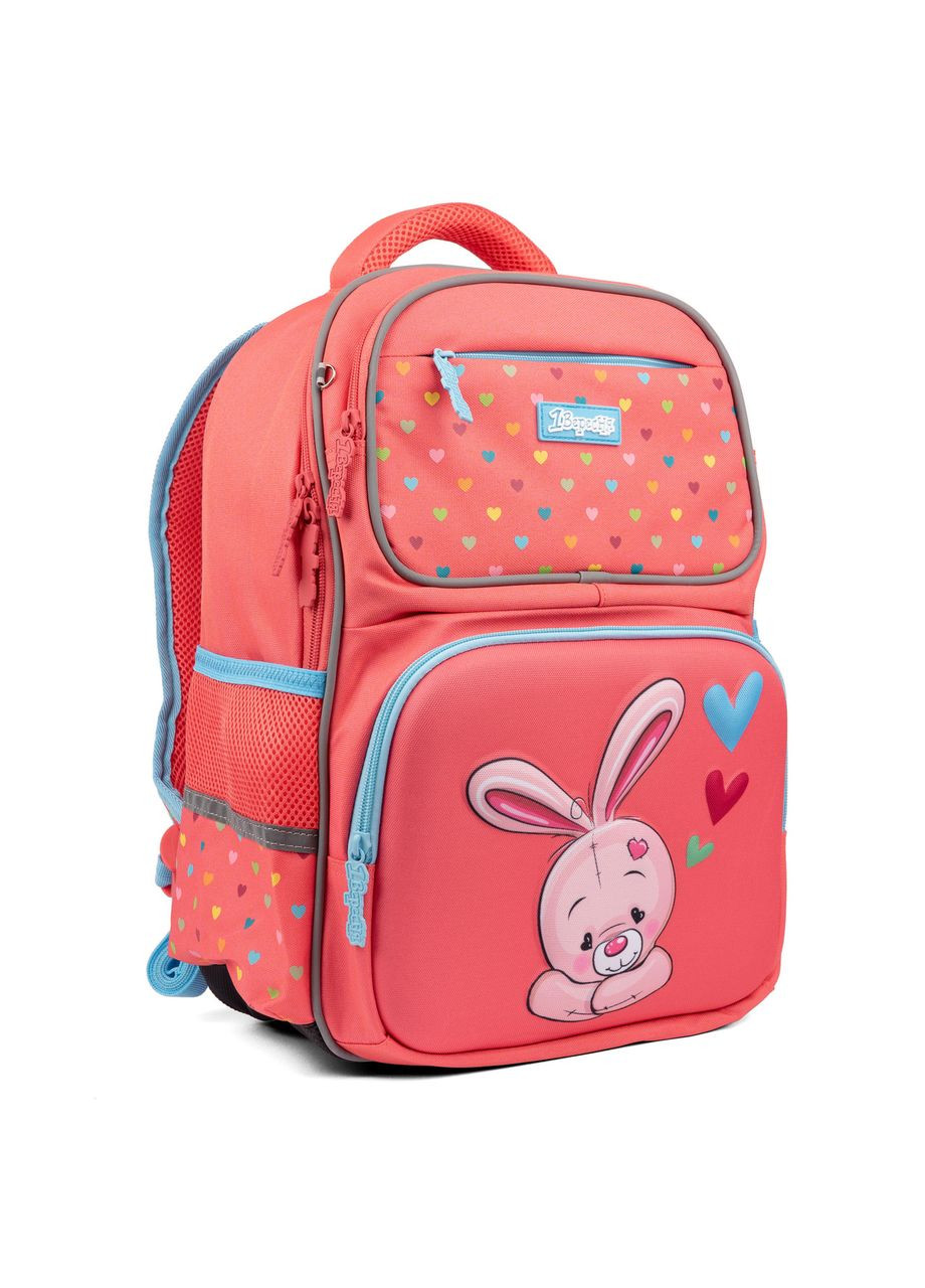 Рюкзак шкільний напівкаркасний 1Вересня S-105 Pretty кораловий 1 Вересня (332653655)