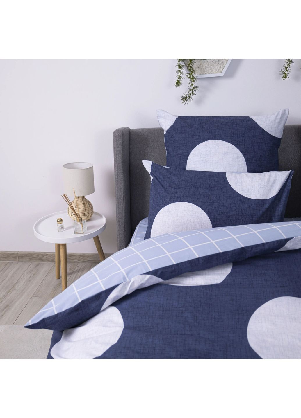 Комплект постельного белья семейный с наволочками 70*70 см, 115 гр/м2 Circle Синий (14290150215) ТЕП (364100137)