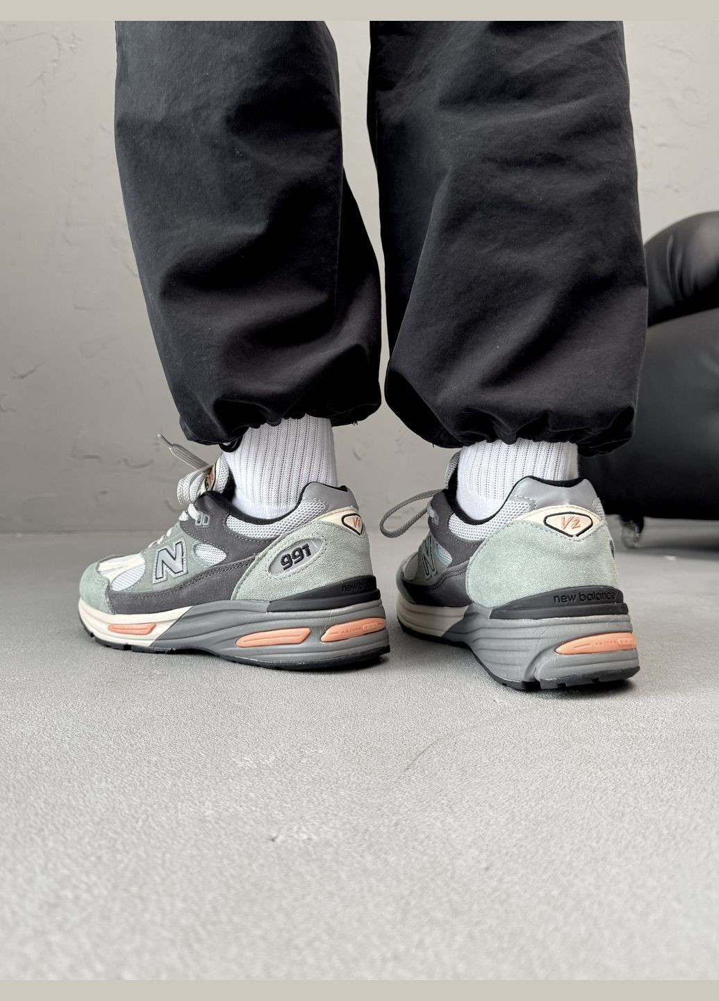Серые демисезонные кроссовки мужские new balance 991 grey | нью беланс 991 серые No Brand