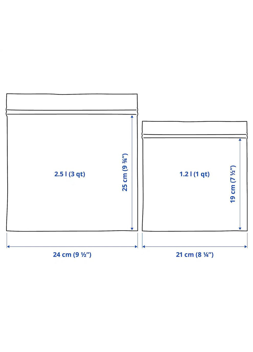 ZIP пакет для заморозки ІКЕА ISTAD чорножовтий (70525679) IKEA (271119693)