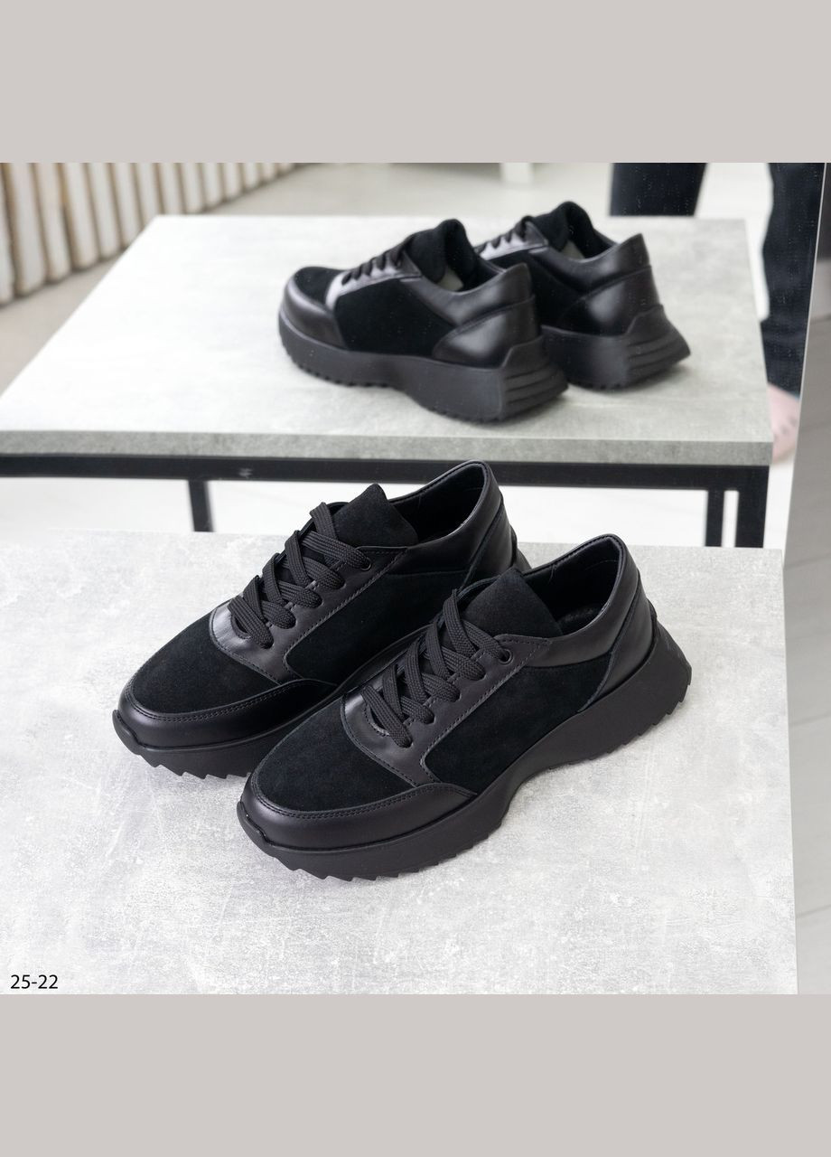 Комбинированные женские замшевшие кроссовки No Brand