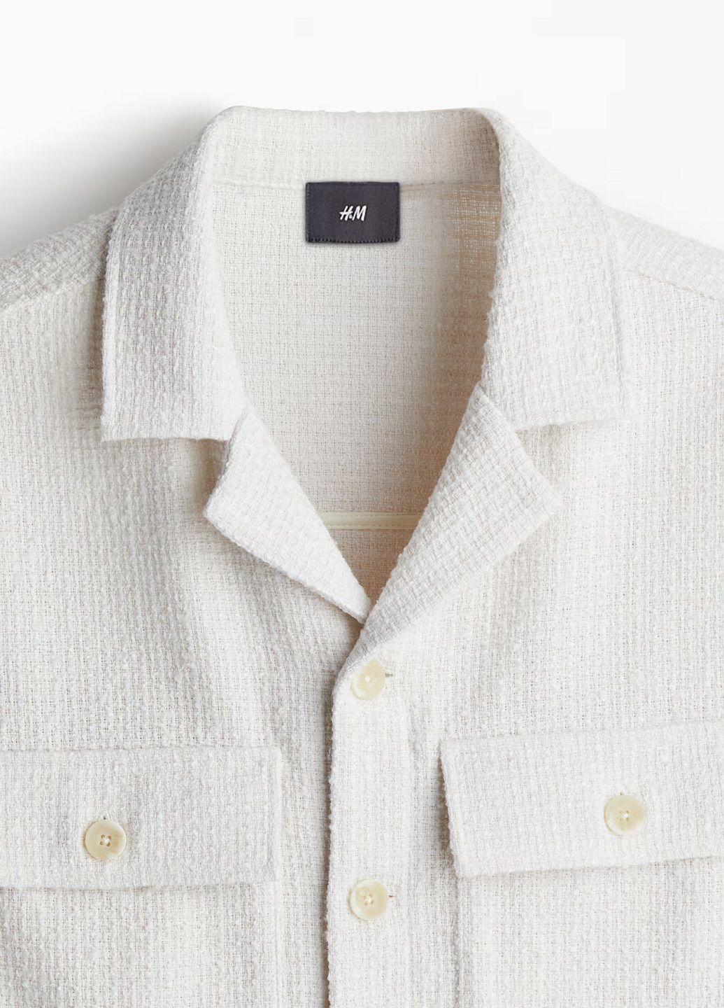 Белая кэжуал рубашка H&M