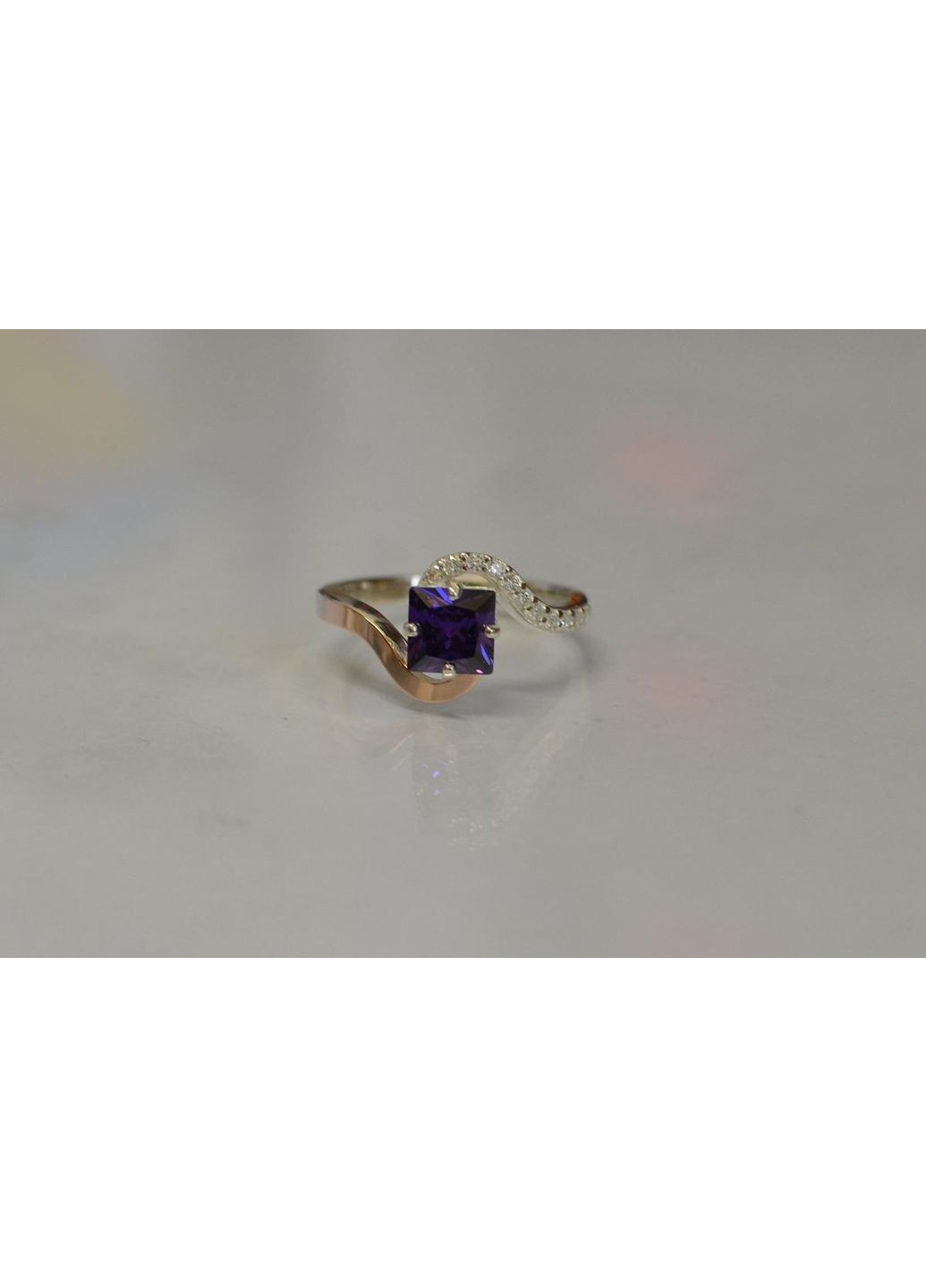 Срібна каблучка з золотими накладками Silver Style (367268361)