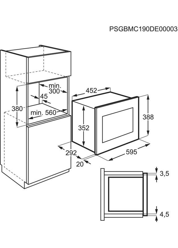 Мікрохвильова піч (НВЧ) вбудовувана LMS2203EMX Electrolux (360409961)