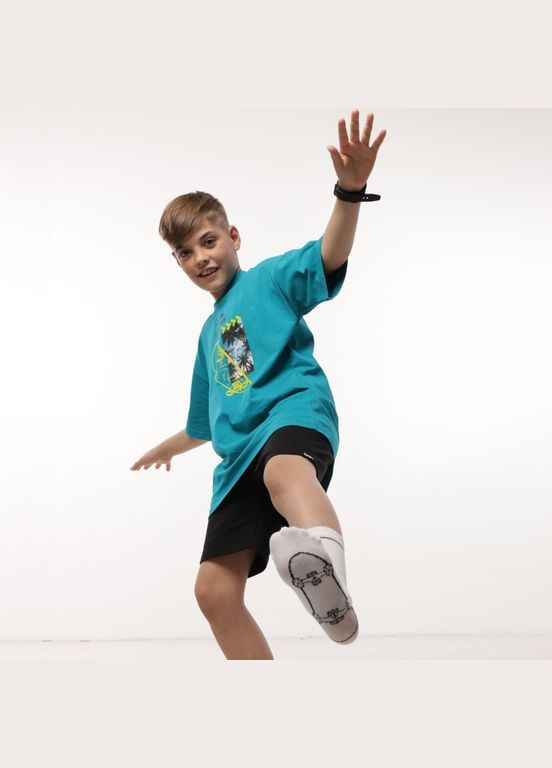 Блакитна літня футболка для підлітка оверсайз ftt-24-1 gbi teens Габби