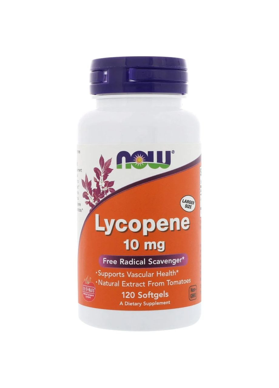Лікопін Lycopene 10 мг, 120 капсул Now Foods (361114572)