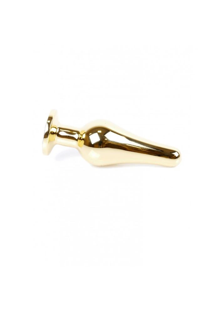 Анальний корок з червоним каменем Plug-Jewellery Gold BUTT PLUG- Red No Brand (303885900)