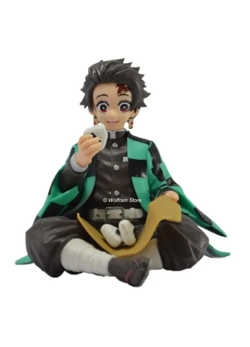 Фигурка Камадо Танджиро 13 см Demon Slayer Kimetsu no Yaiba аниме статуэтка ПВХ сидящая коллекционная No Brand (362682234)