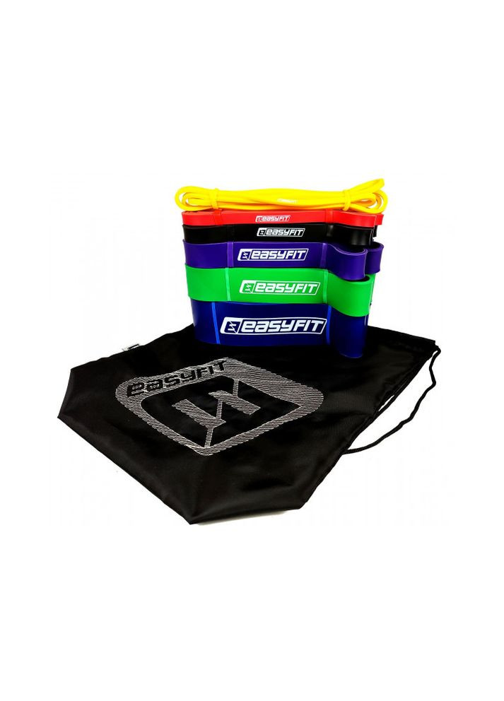 Резиновые петли: набор 1-110 кг (6 шт) EasyFit (365549459)