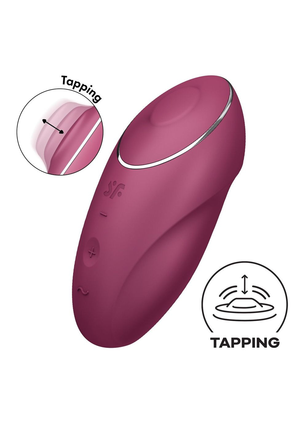 Вібростимулятор-пульсатор Tap & Climax 1 Red, ефект постукування пальцем, 2 мотори Satisfyer (300374761)