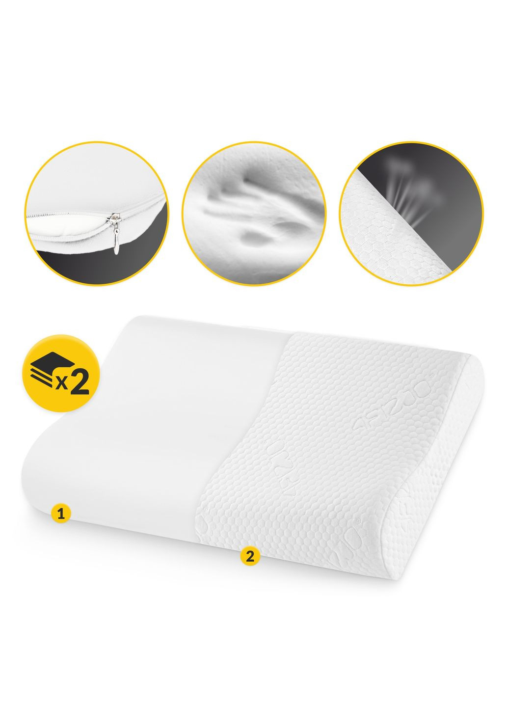 Подушка ортопедическая Ergo Small 30 x 50 см для сна White (P-5907739319401) 4FIZJO (327400660)