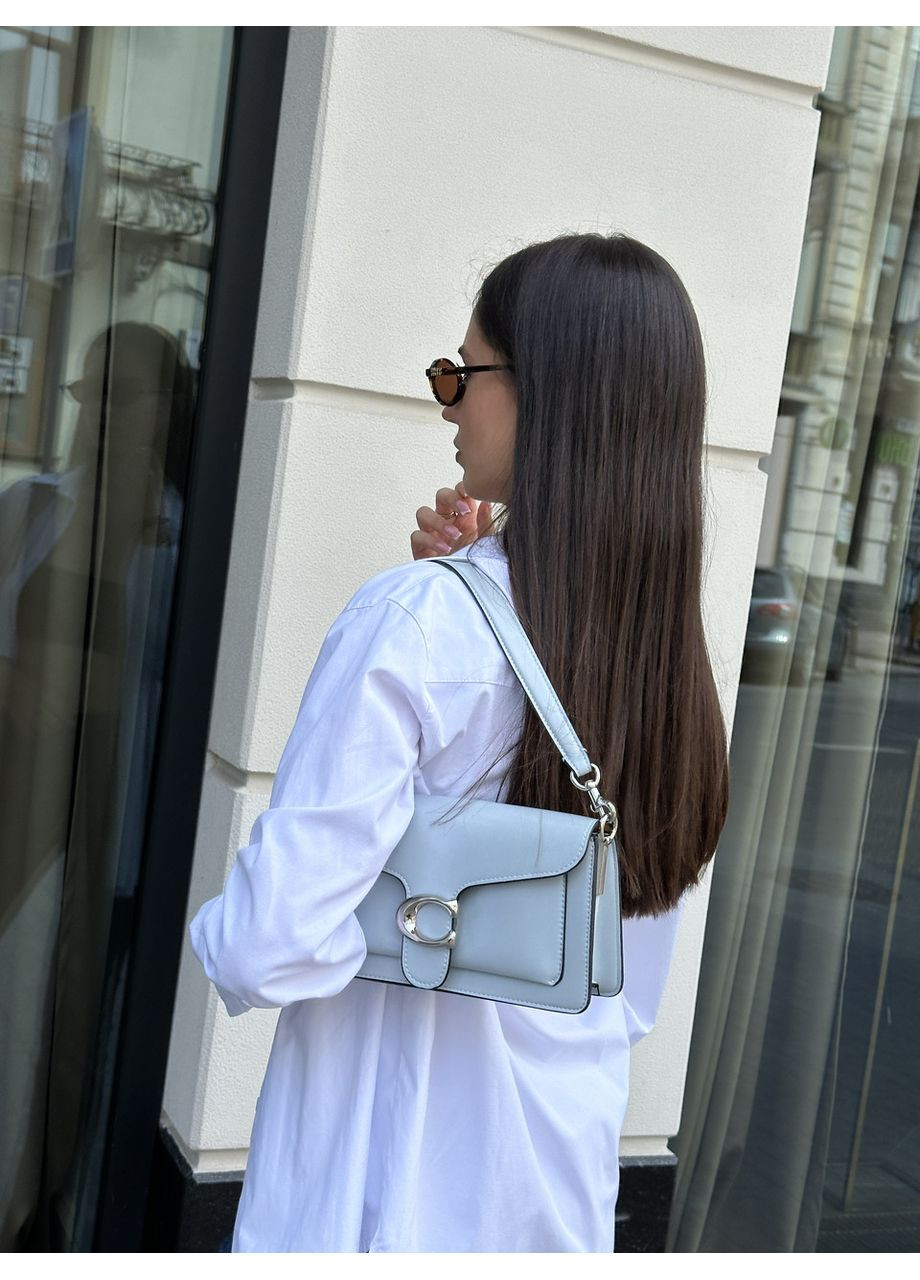 Сумка жіноча Tabby Shoulder Bag 26 in Polished Pebble Leather Blue/Silver No Brand (367610005)