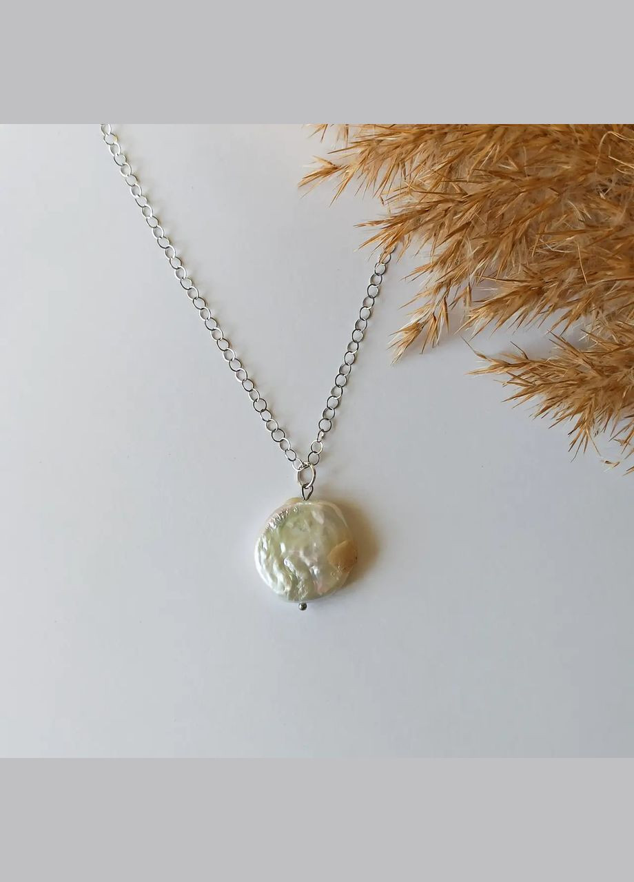 Кулон Перл барочний (монетка) на ланцюжку Xuping Jewelry родій, d-20мм + - L-44см No Brand підвіска (302254692)