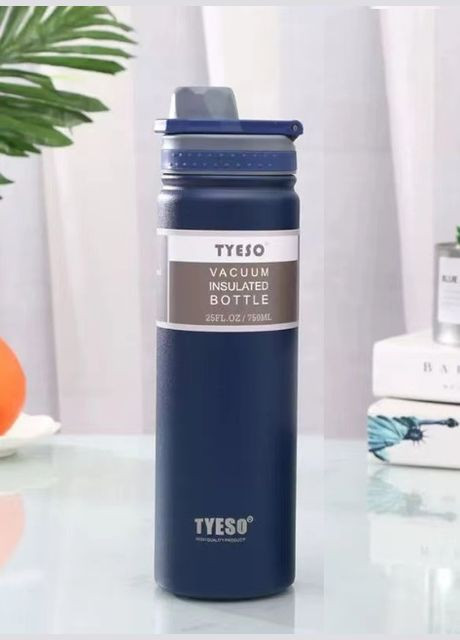 Термопляшка, термос 530мл із нержавіючої сталі для кави, води, blue Tyeso (305742017)