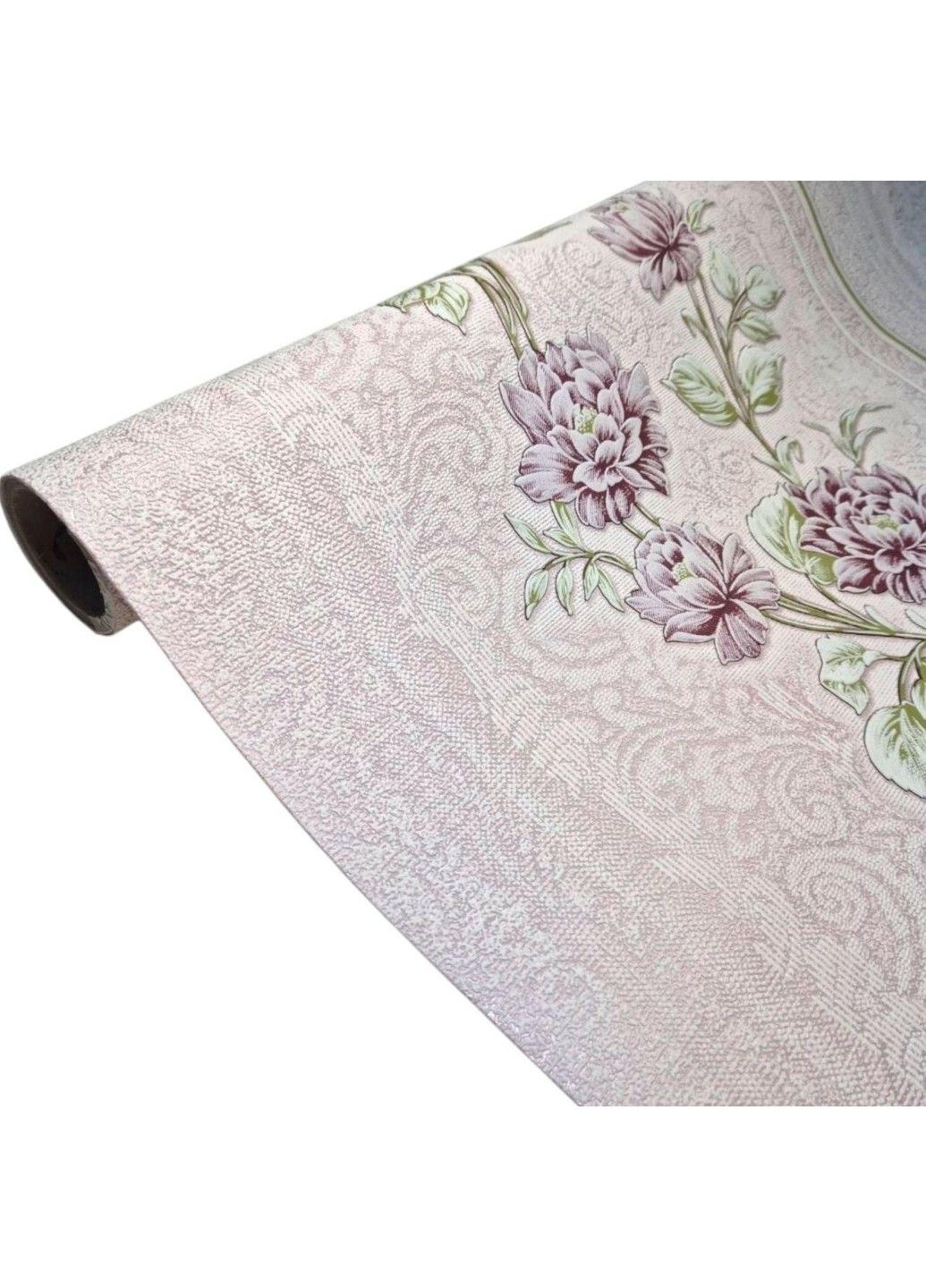 Обои виниловые флизелиновые 10.05×1.06 м Славянские 3686-06,розовые с цветами в спальню,коридор, зал, гостиную Слов'янські шпалери (340275416)