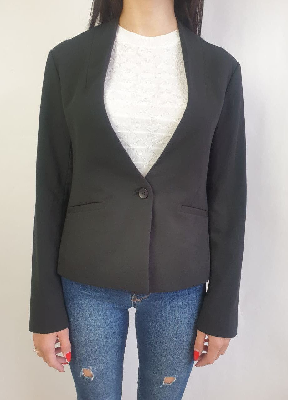 Черный женский жакет pga14897gc черный Silvian Heach однотонный - демисезонный