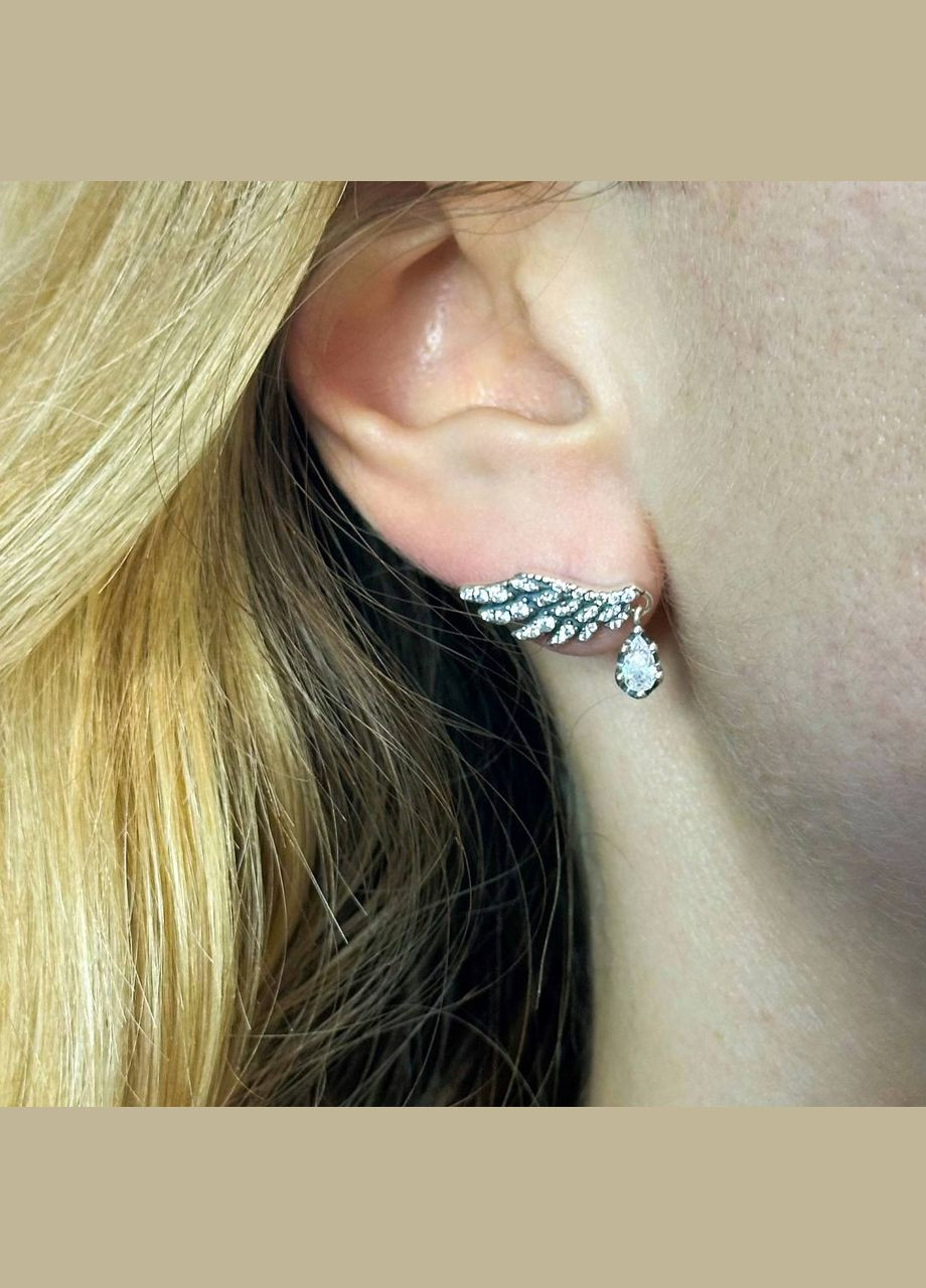 Серебряные серьги Крылья Ангела No Brand (334305788)