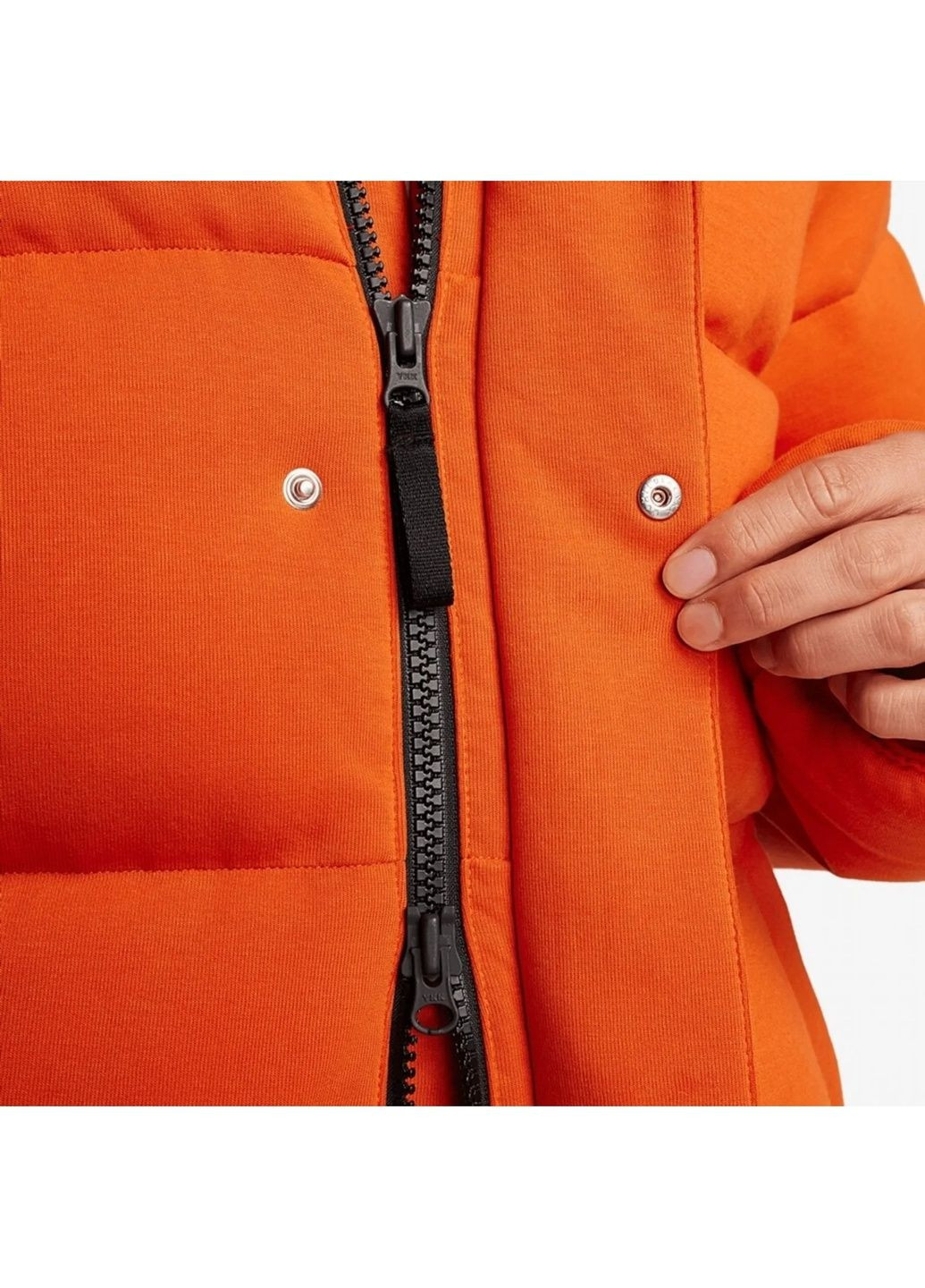 Помаранчева пуховик чоловічий sportswear tech fleece puffer jacket orange Nike