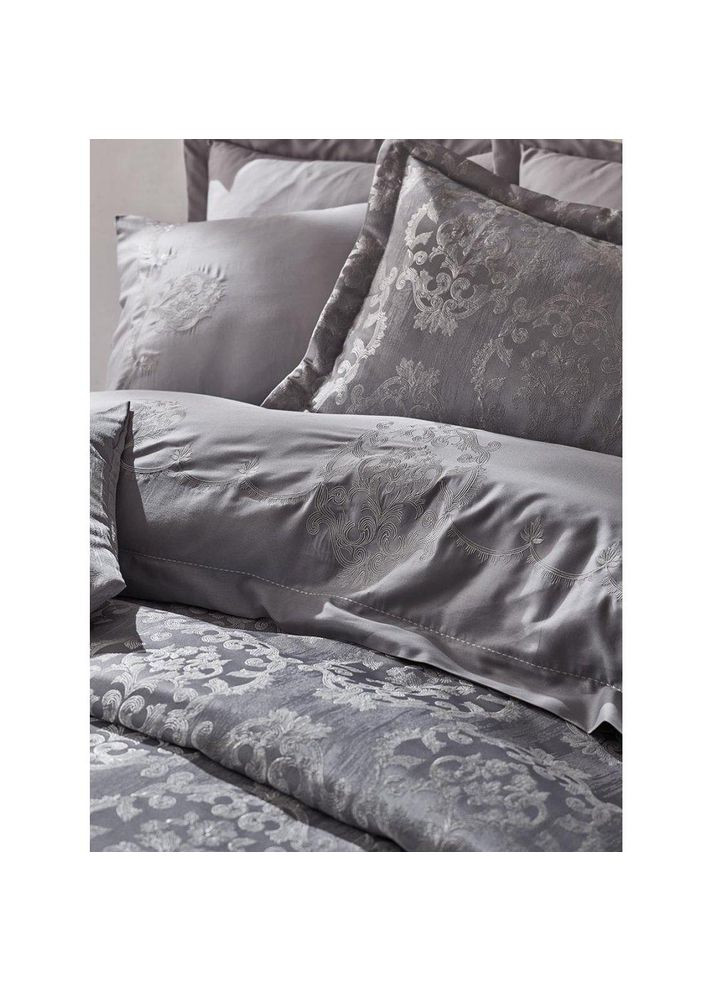 Набір постільної білизни з вишивкою та жакардовим покривалом Nilda євро Dantela Vita (338379429)