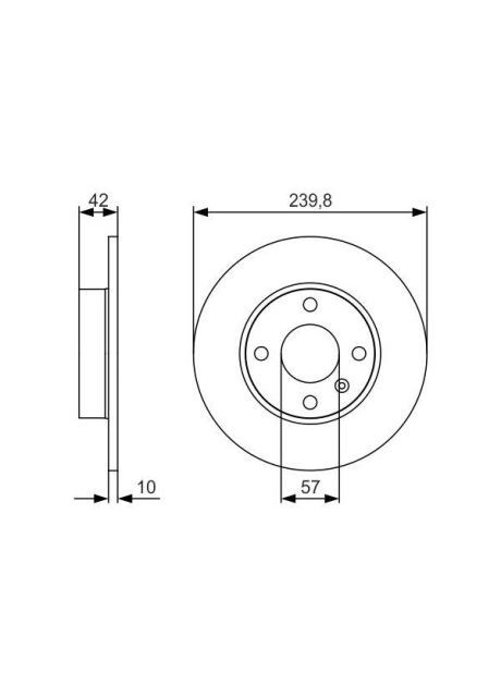 ДИСК тормозной задней OPEL ASTRA G -05 0 986 479 S52 Bosch (366187850)