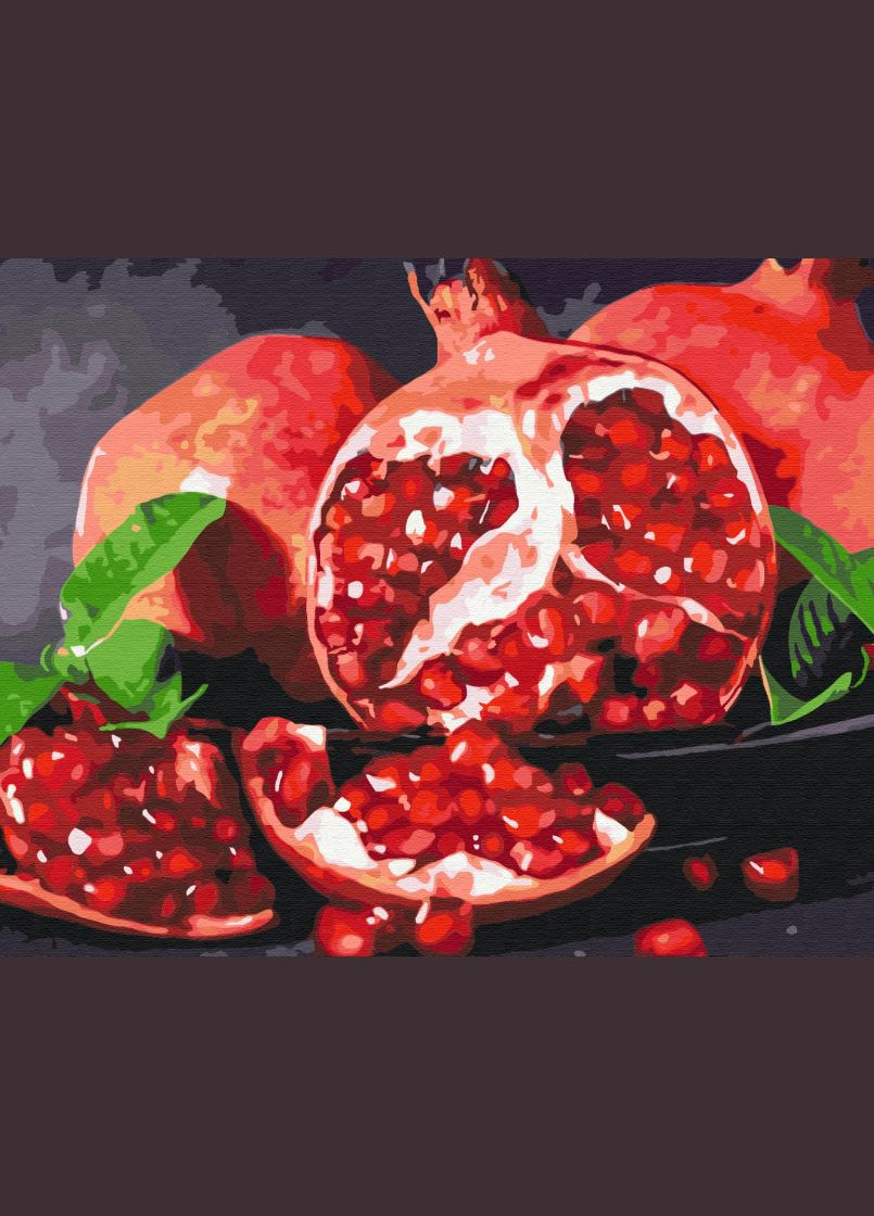 Картина за номерами Натюрморти Набір для розпису на полотні Смачний гранат Живопис по номерам 40x50 BS32215 Brushme (308988765)