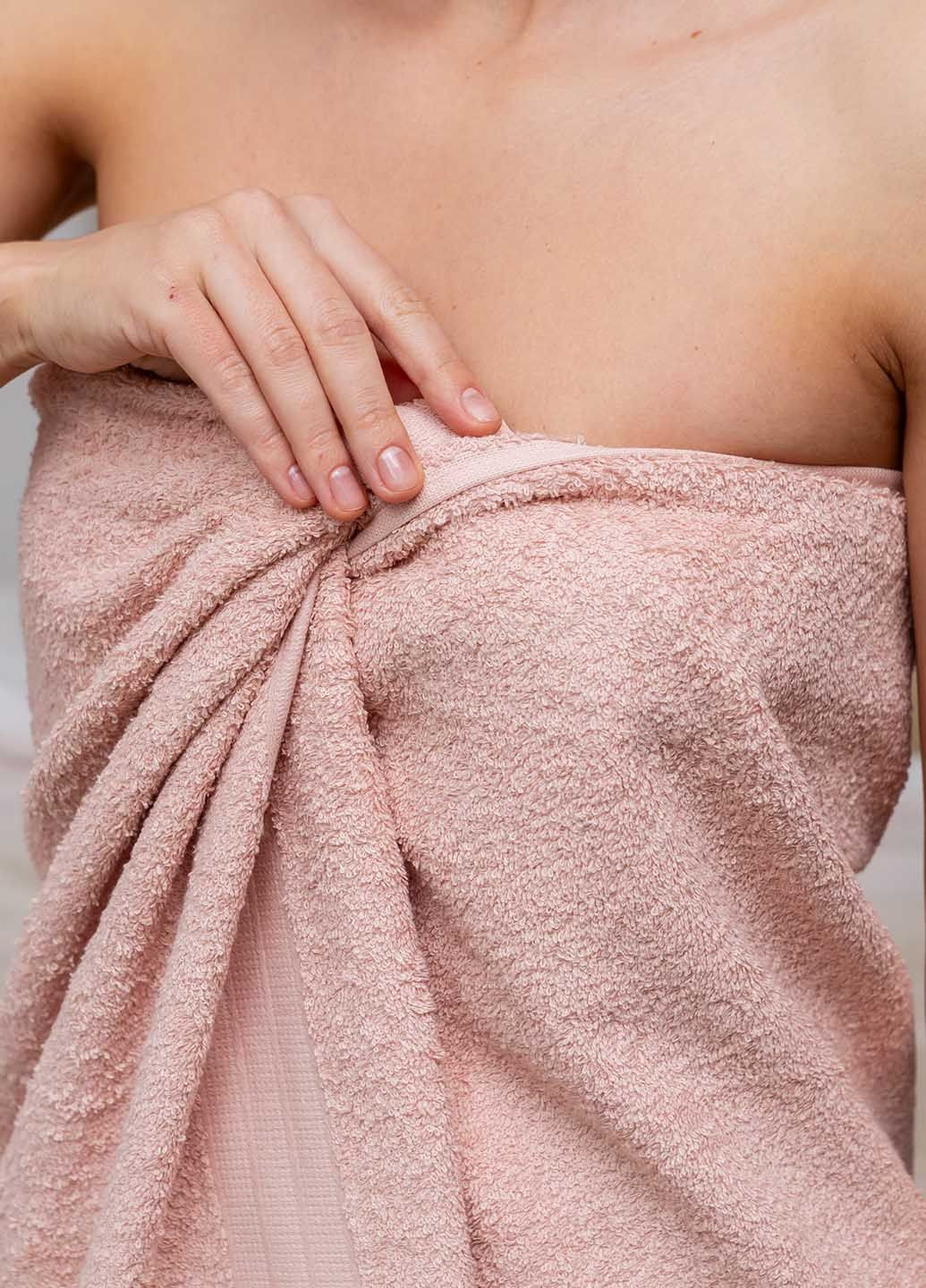 Полотенце банное махровое 140х70 см Homedec однотонный пудровый