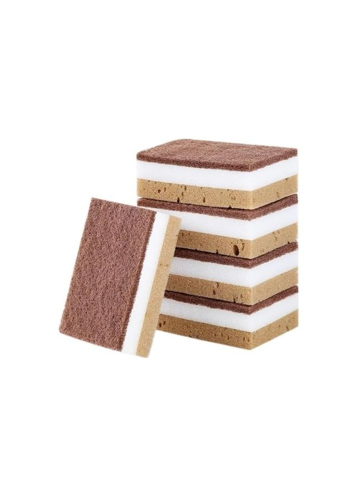 Набір із 5 губок для миття посуду коричневі (NR0167_4) No Brand (315885487)