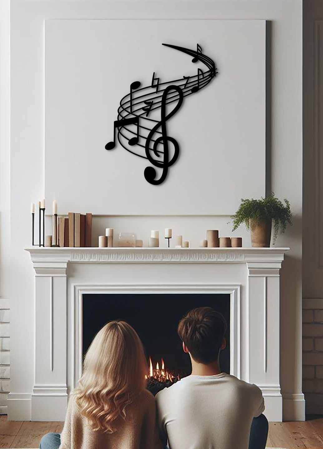 Декоративне панно з дерева, настінний декор для дому "Музика", інтер'єрна картина 20х25 см Woodyard (292112886)