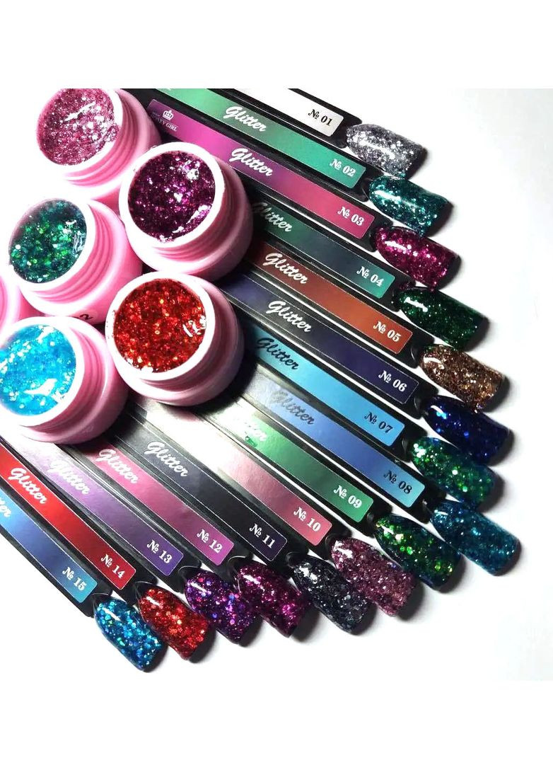 Глиттергель для дизайна Honey Girl №13 с большими блестками No Brand (299385396)