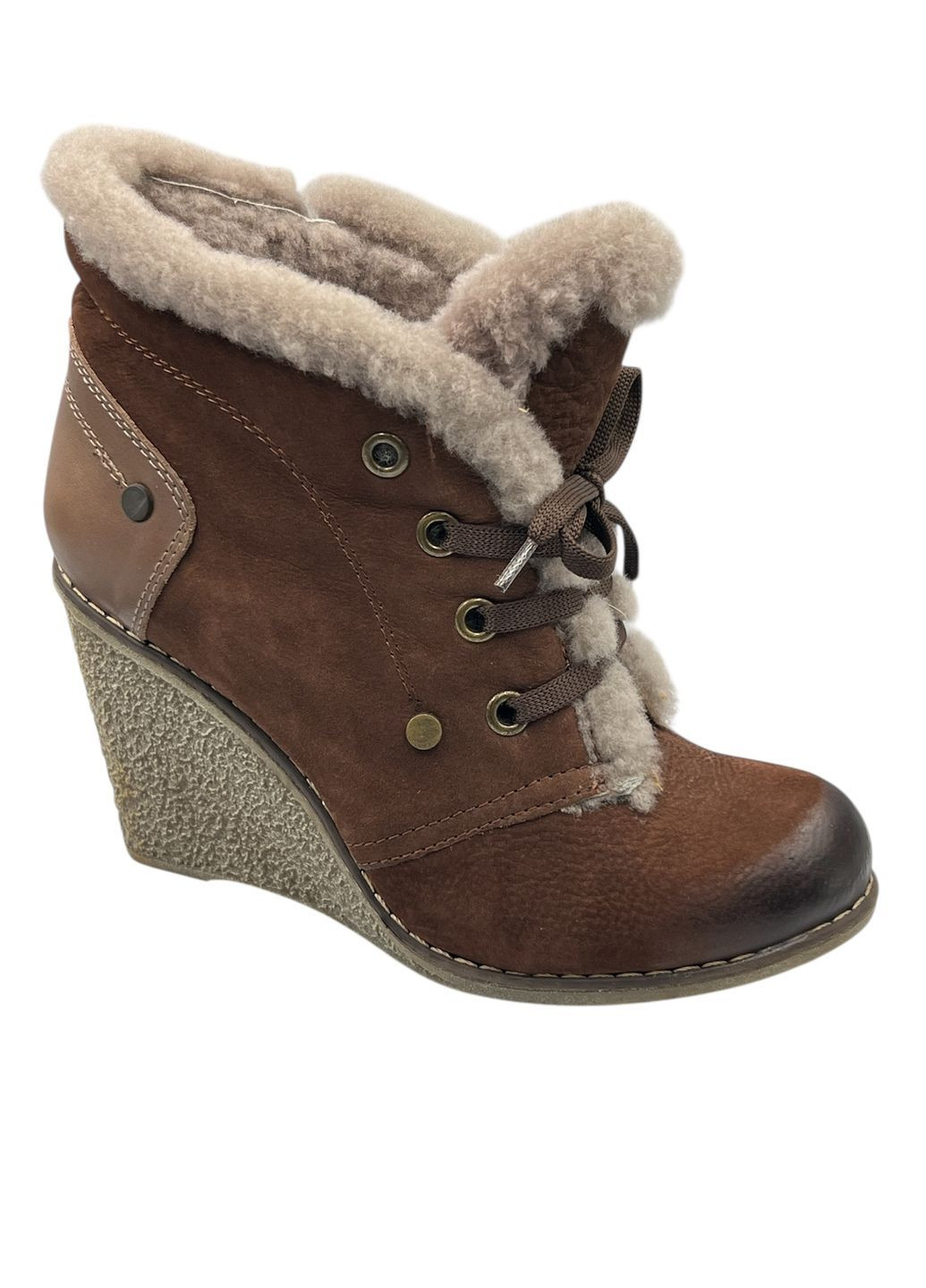 Зимові, верх натуральна шкіра нубук, в середині натуральне хутро цигейка Sherlock Soon (364956440)