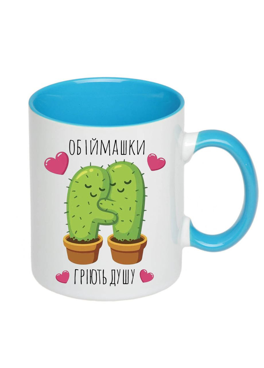 Чашка с принтом "Обнимашки греют душу" 330мл (цвет) (18069) No Brand (312487850)