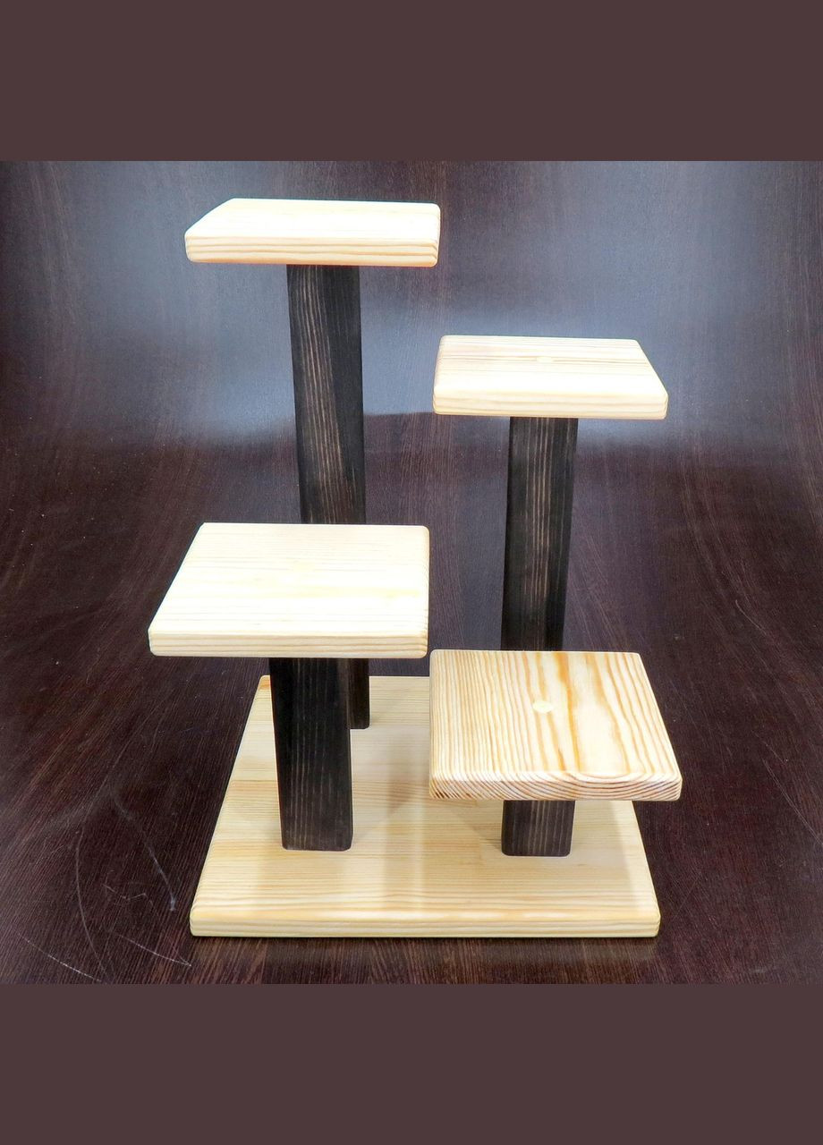 Підставка для квітів з дерева Ковадонга бланже-венге (ЦВП-00630112) No Brand (328228019)