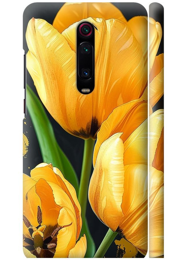 3D пластиковый матовый чехол 'Желтые тюльпаны' для Endorphone Xiaomi Mi 9T Pro (282936299)