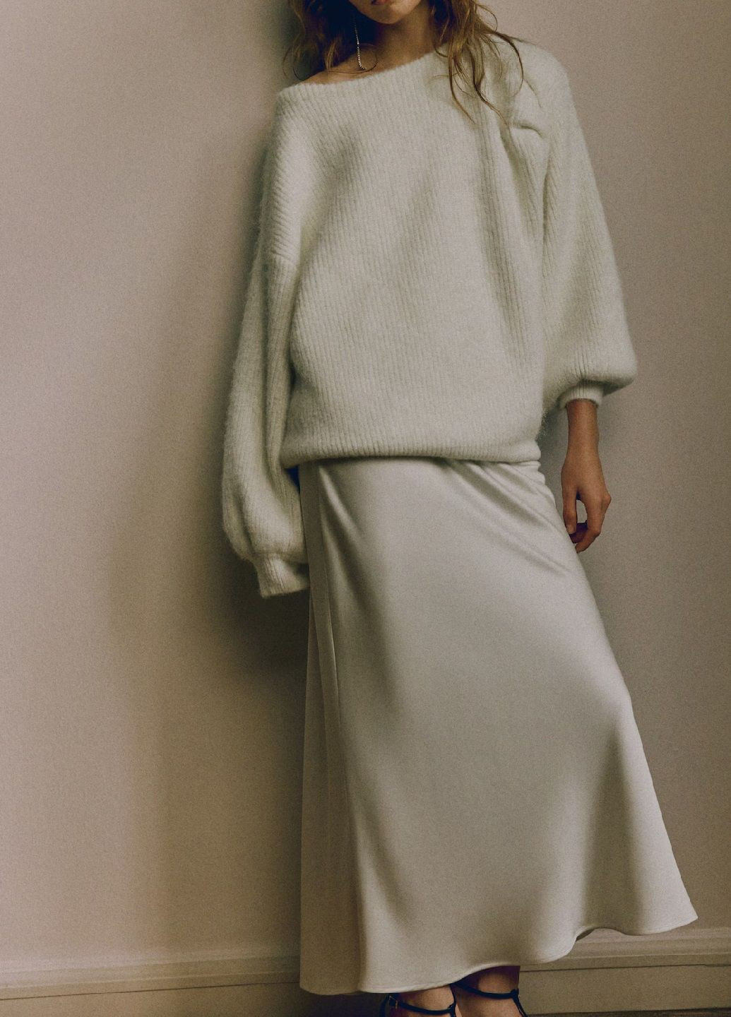 Білий демісезонний светр H&M