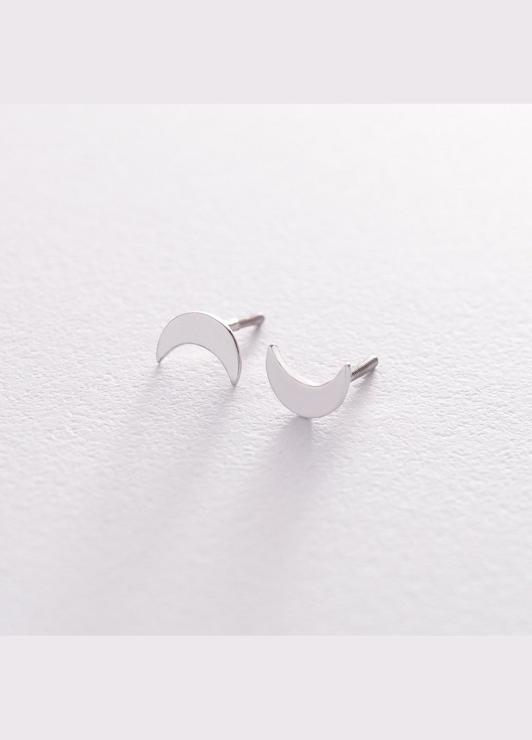 Золотые серьги-пусеты Луна с06412 Oniks (264025477)