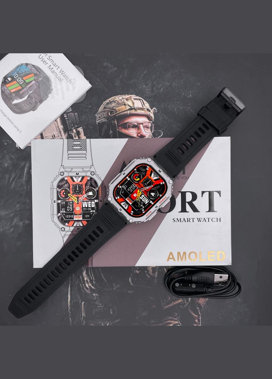 Умные часы Navi Compass Silver-Black электронный спортивный, армейский, сasual Modfit (341675463)