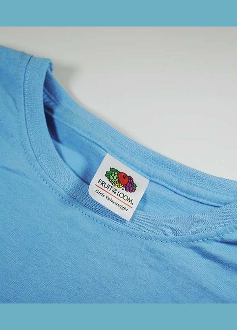 Світло-блакитна літня футболка дитяча valueweight girls (0610050yt116) Fruit of the Loom