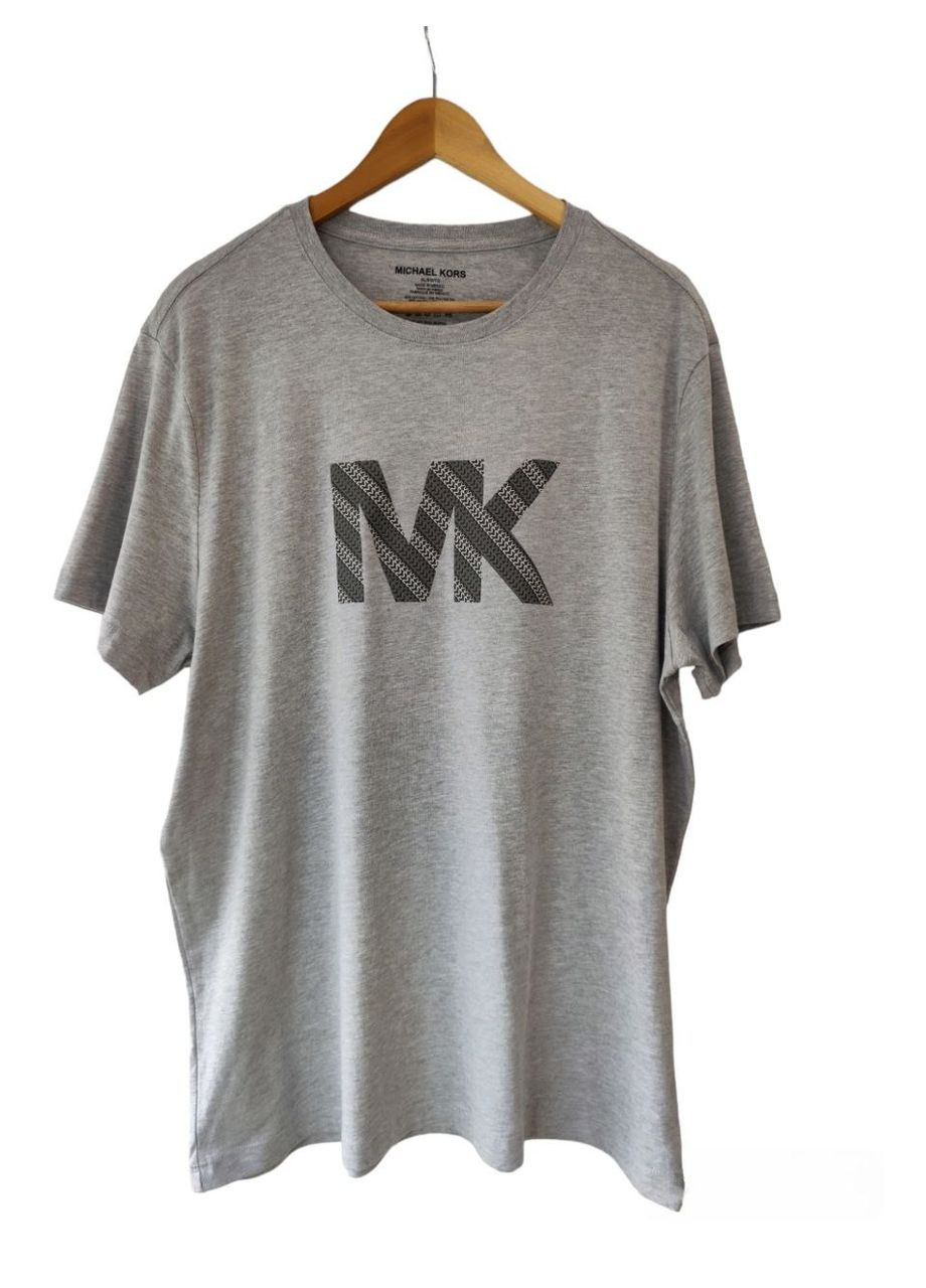 Сіра футболка чоловіча сіра з коротким рукавом Michael Kors