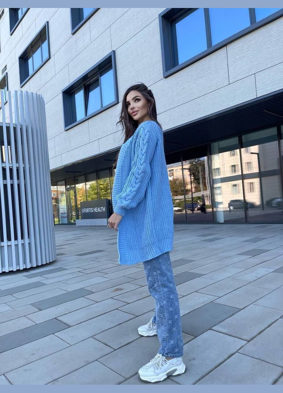 Голубой демисезонный кардиган Vakko