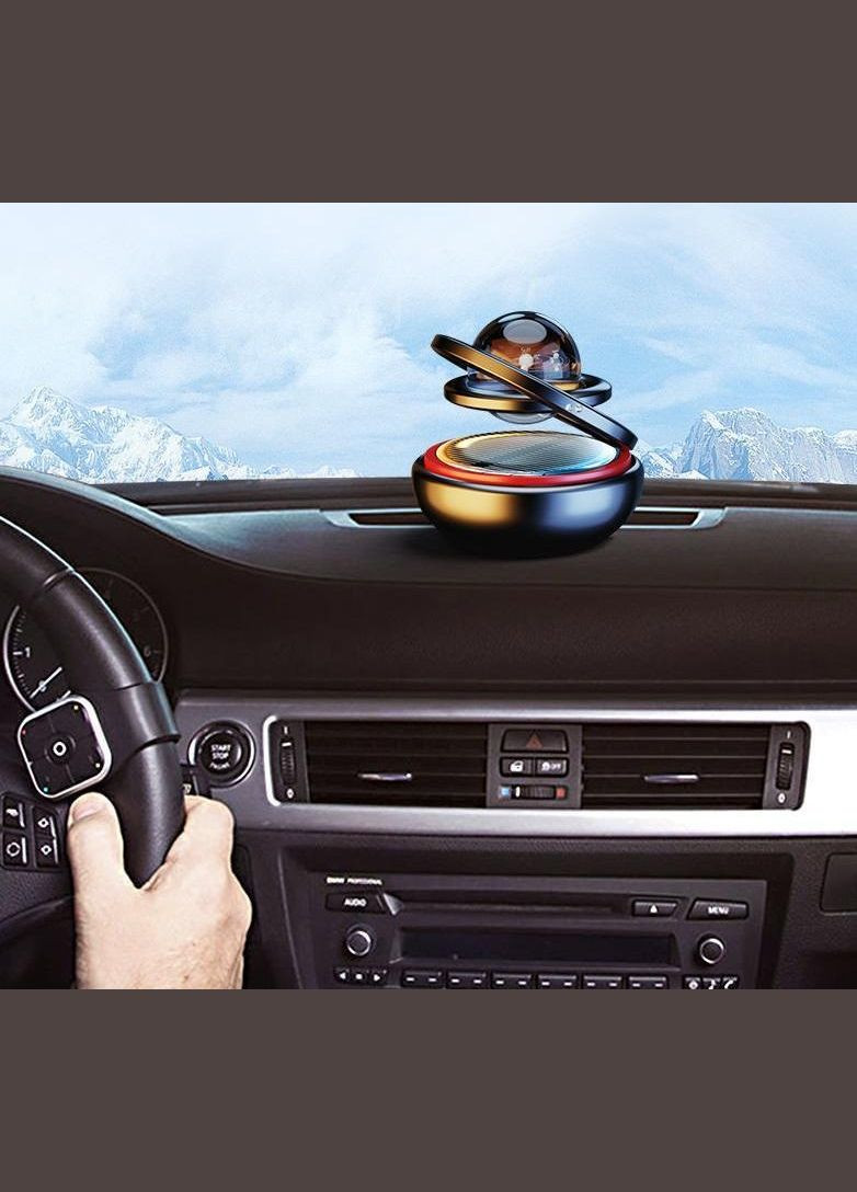 Освежитель воздуха в автомобиль Левитирующие кольца Галактика от солнечного света MIQIKO + 1 сменных картриджей Черный (HY050968) No Brand (330778767)