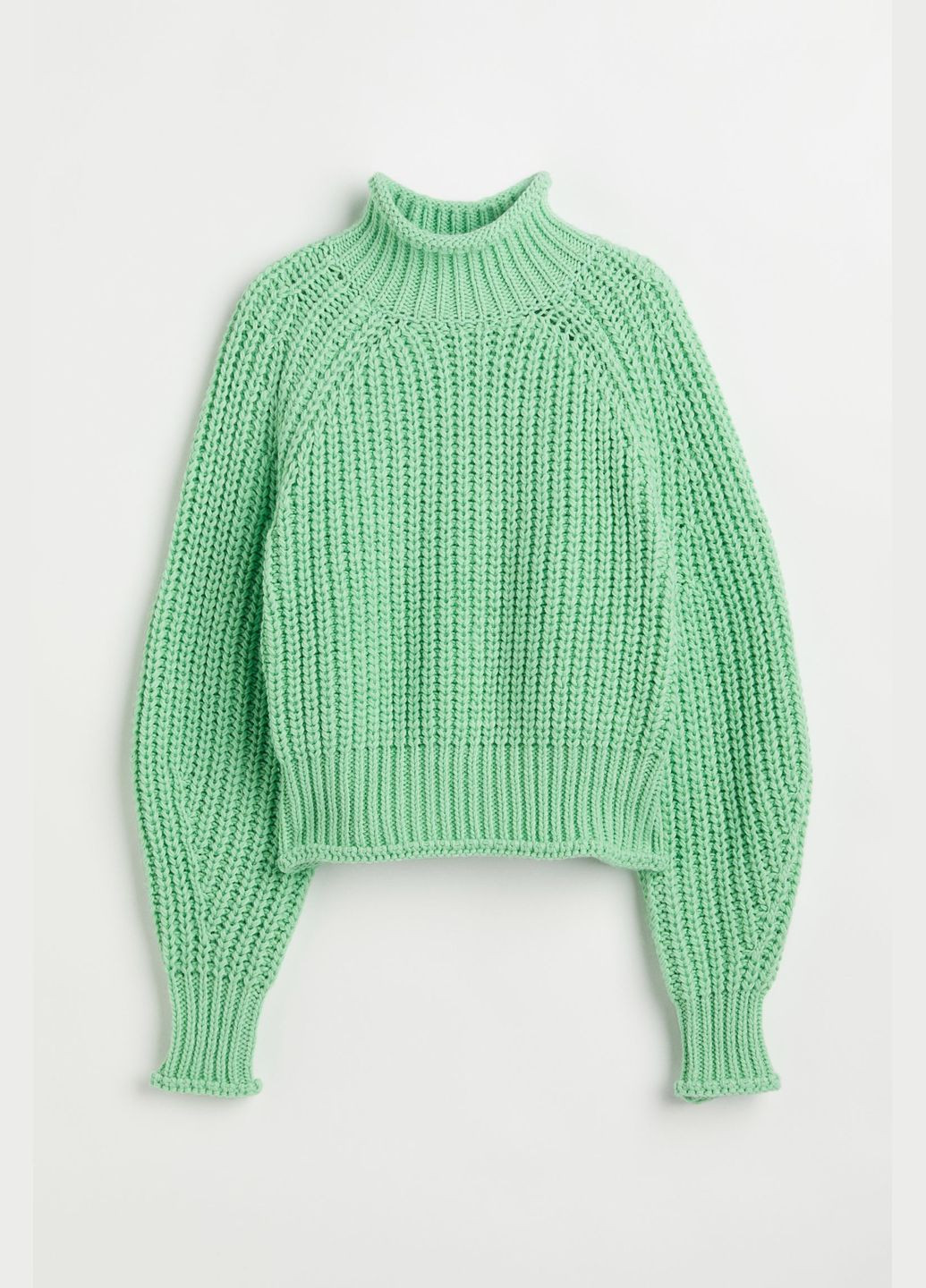 Светло-зеленый зимний свитер H&M