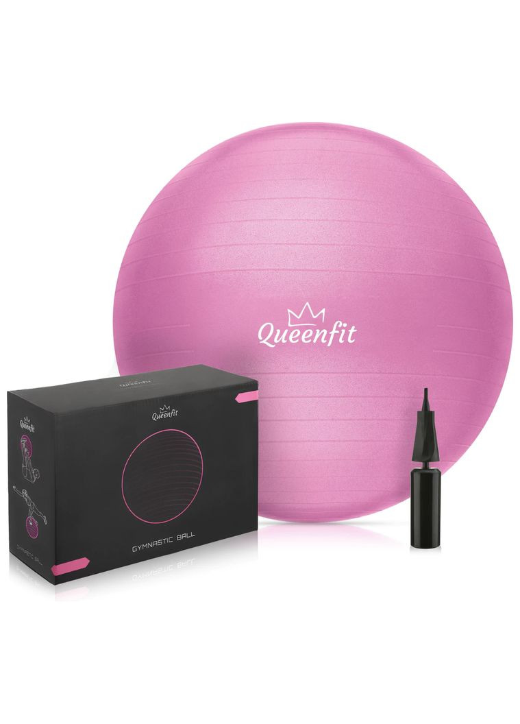 Фитбол 65см розовый + насос Queenfit (303126835)