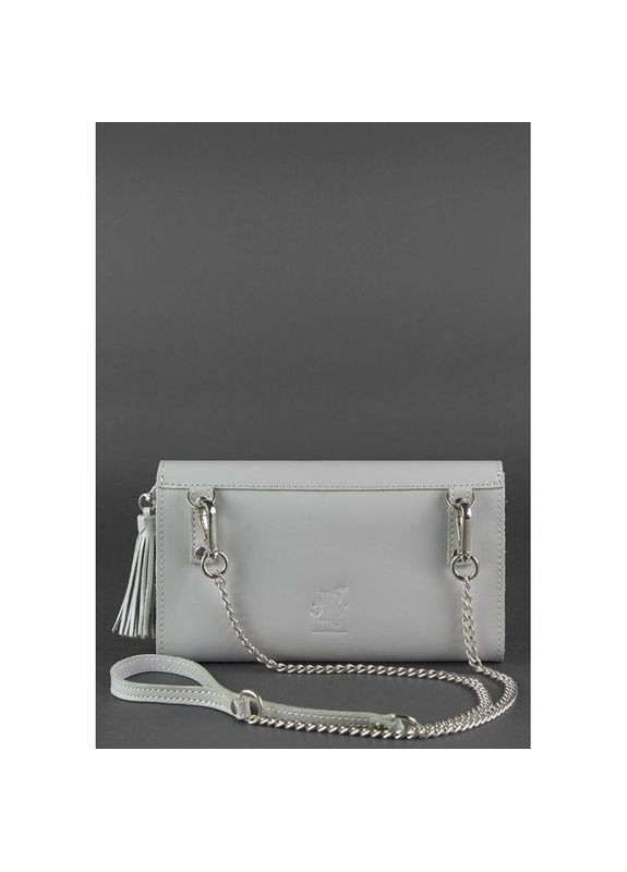 Поясная сумка женская кожаная через плечо с ремешком Элис серая BlankNote (302008829)