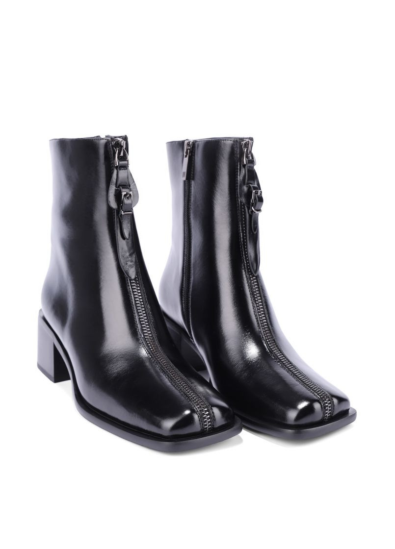 Жіночі Черевики F390-809-1 Чорний Масло шкіра MIRATON (365434800)