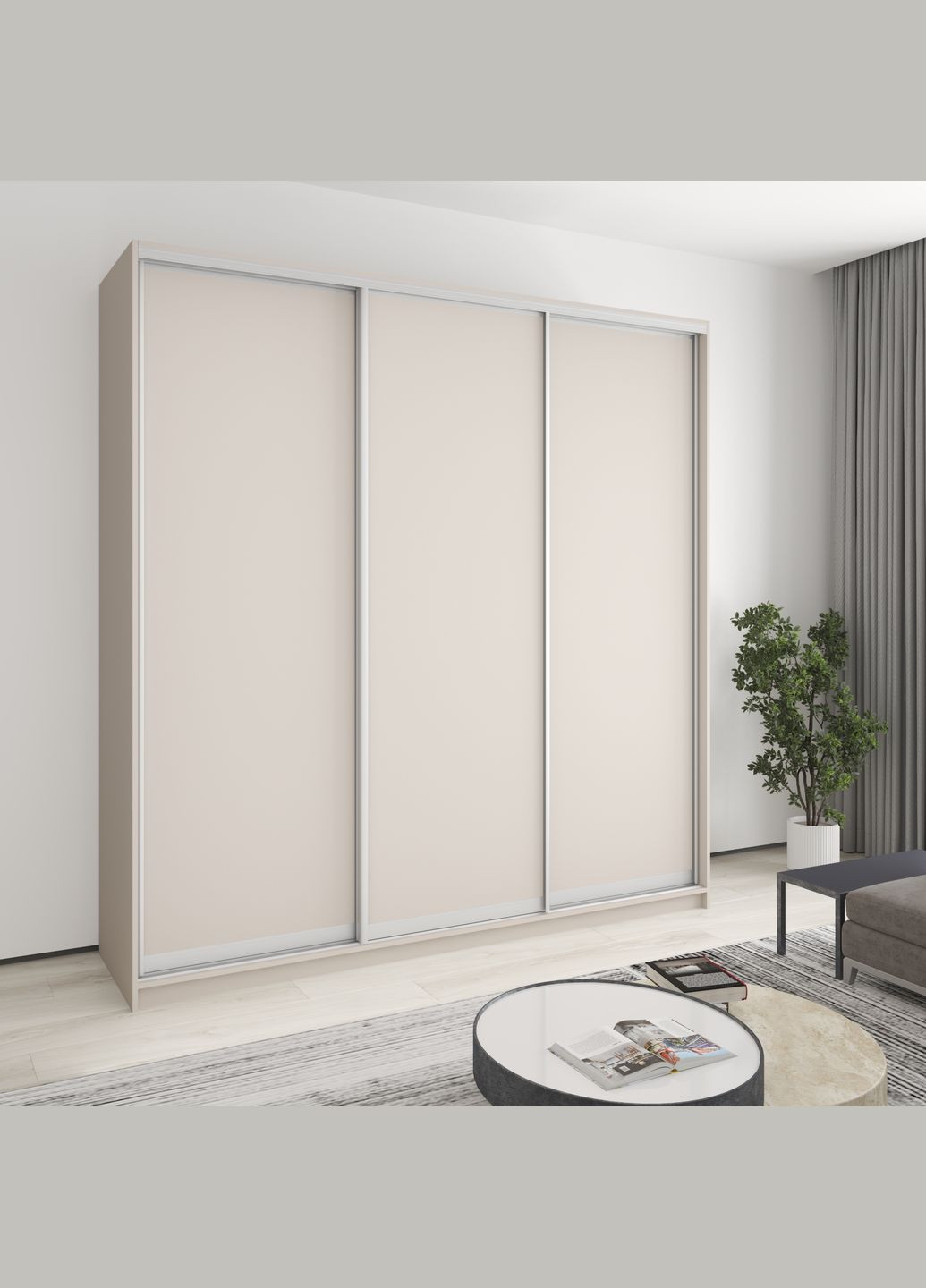 Шкаф-купе трехдверный Стандарт AL 3ДСП 230x60x240 см (MBS-1825) MebelStar (346289646)